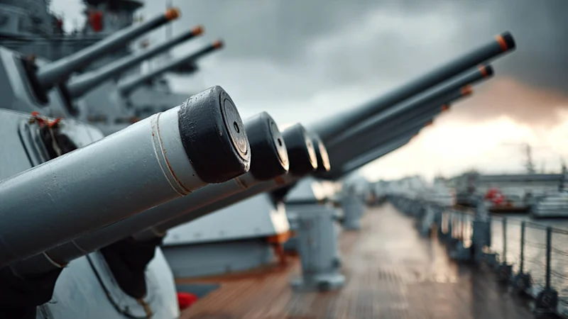 Battle ship with artillery