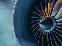 Close-up for a jet engine