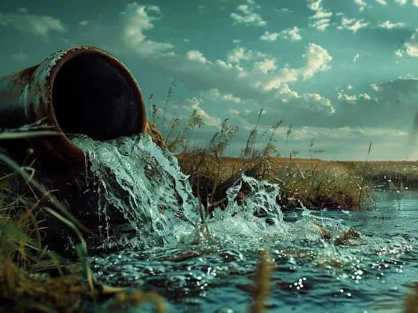 Water release into river