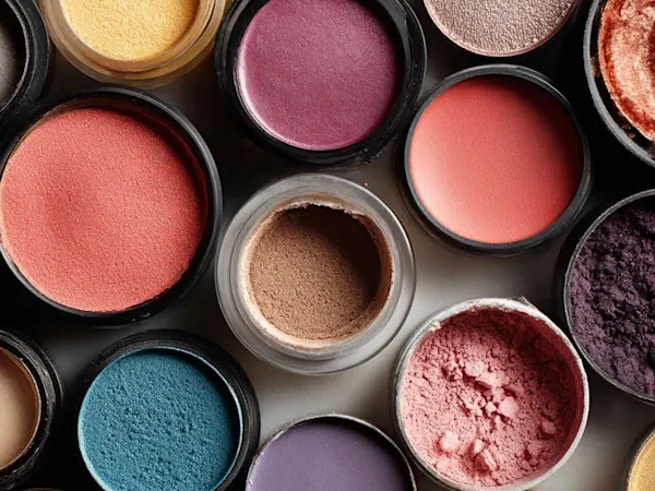 Cosmetics on a table