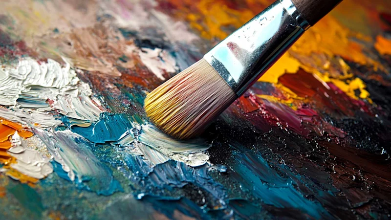 Painting on a canvas