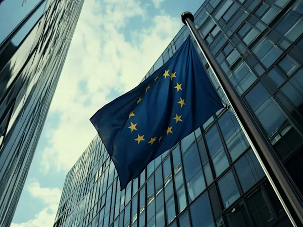 EU flag outside building