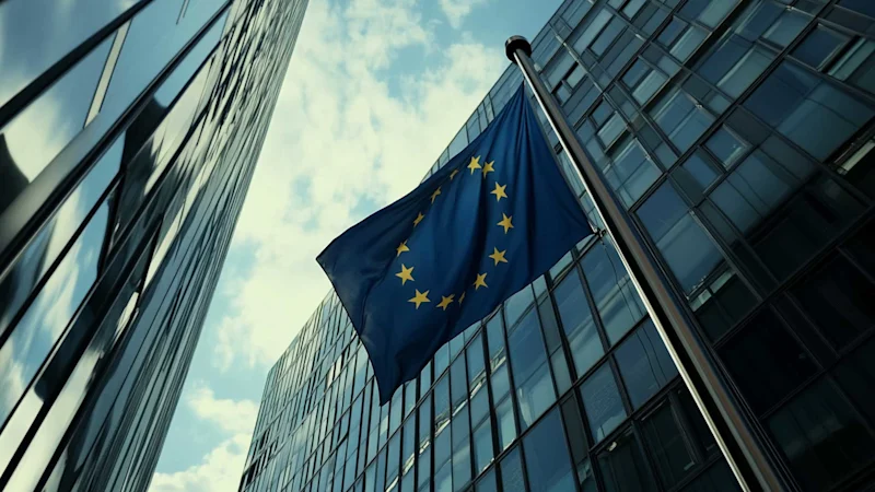 EU flag outside building