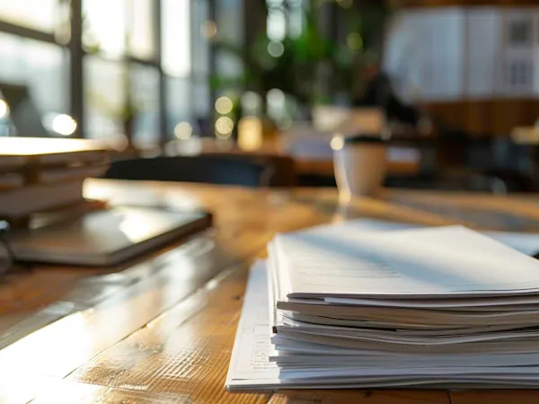 Paperwork in modern office