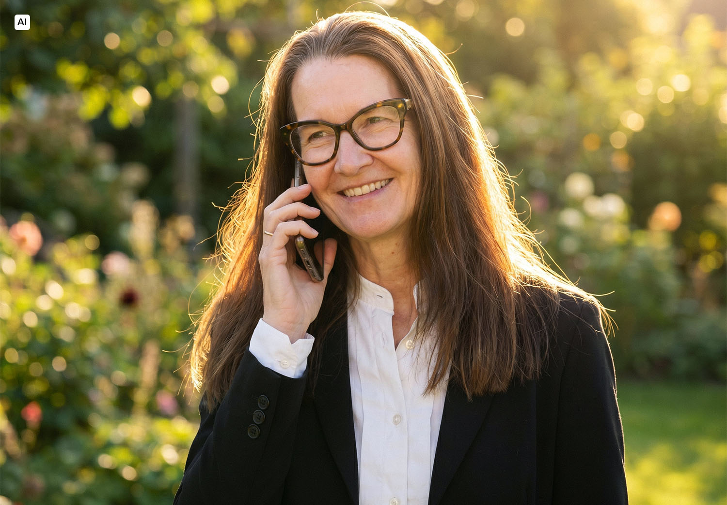 TDC_Erhverv_outside_woman_talking_on_phone_2026