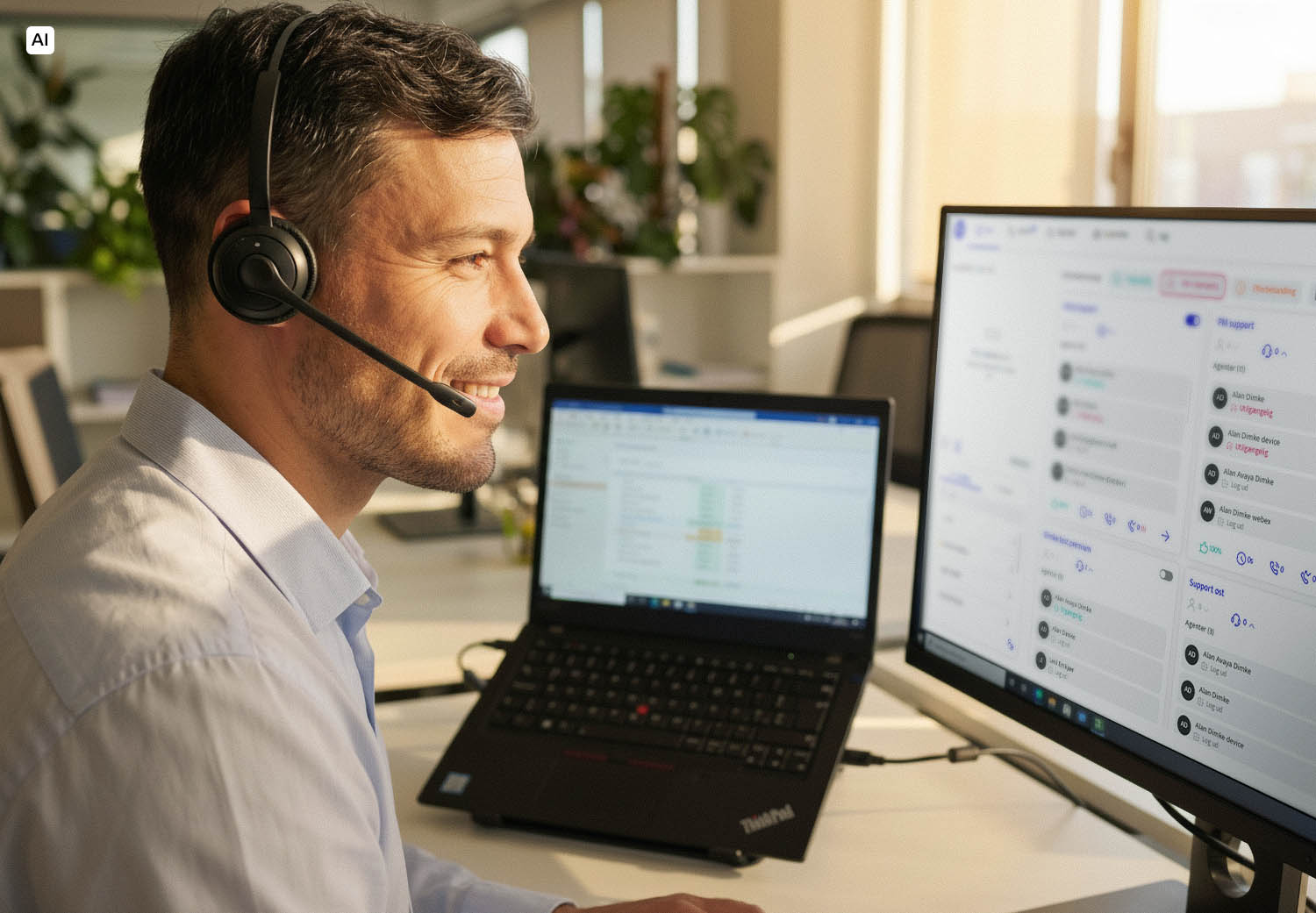 TDC_Erhverv_contact_center_man_smiling_headset_Interact_2226