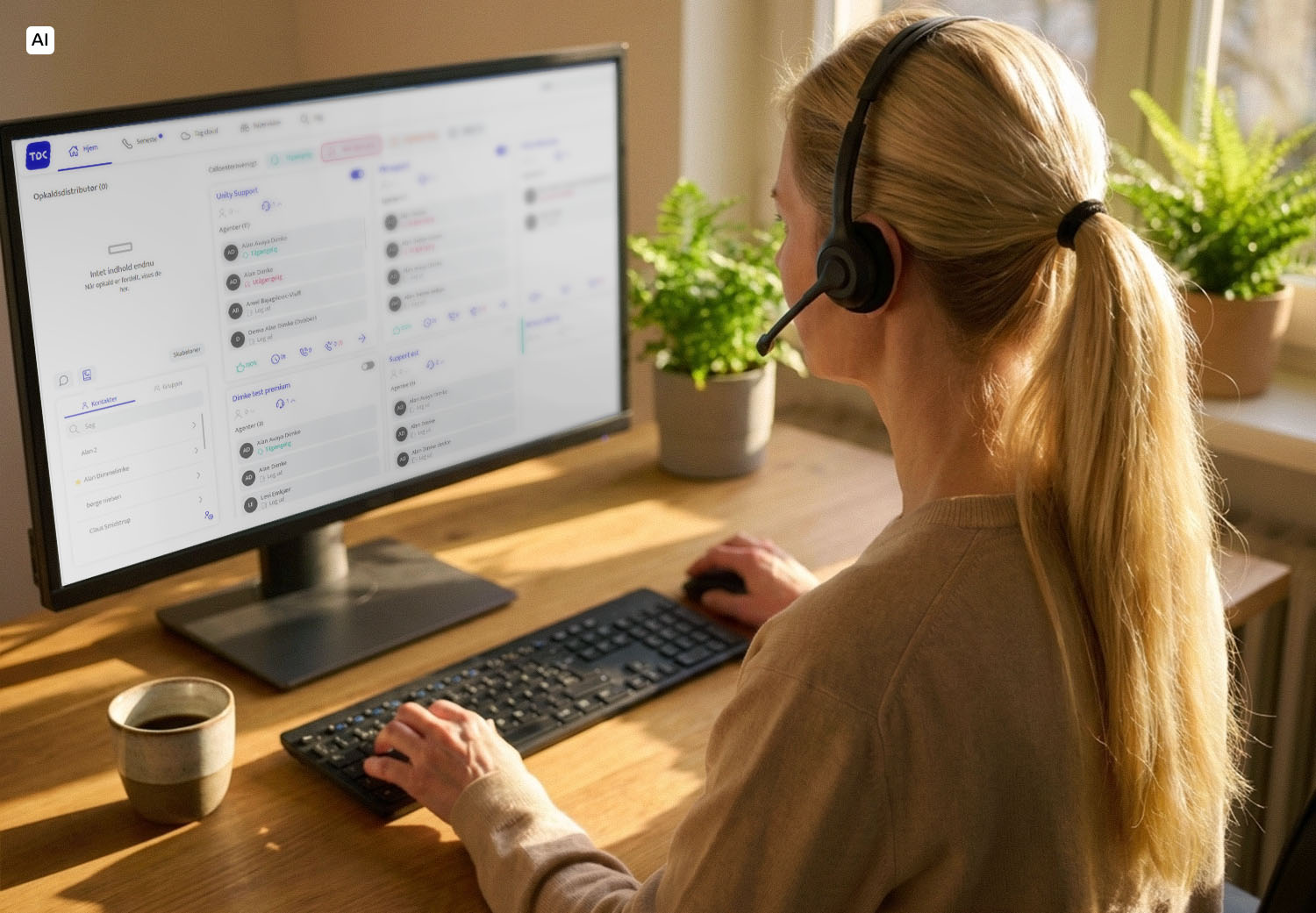 TDC_Erhverv_woman_headset_Interact_2026