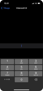 Indtast nummer til viderestilling