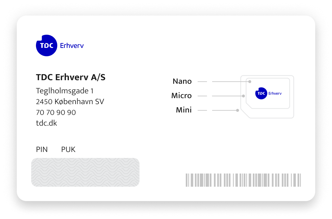 Denne billede viser, hvordan man finder pin- og pukkode på skrabefeltet