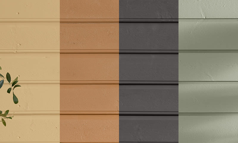 utemaling fra jotun i fire ulike farger