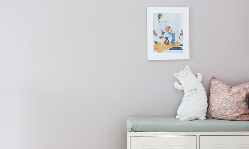 walls2paint tapetsert med della coral fra sandberg