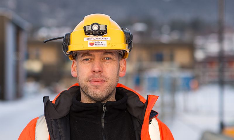 Byggeplassleder i Åsen og Øvrelid, John Ivar Flaten.