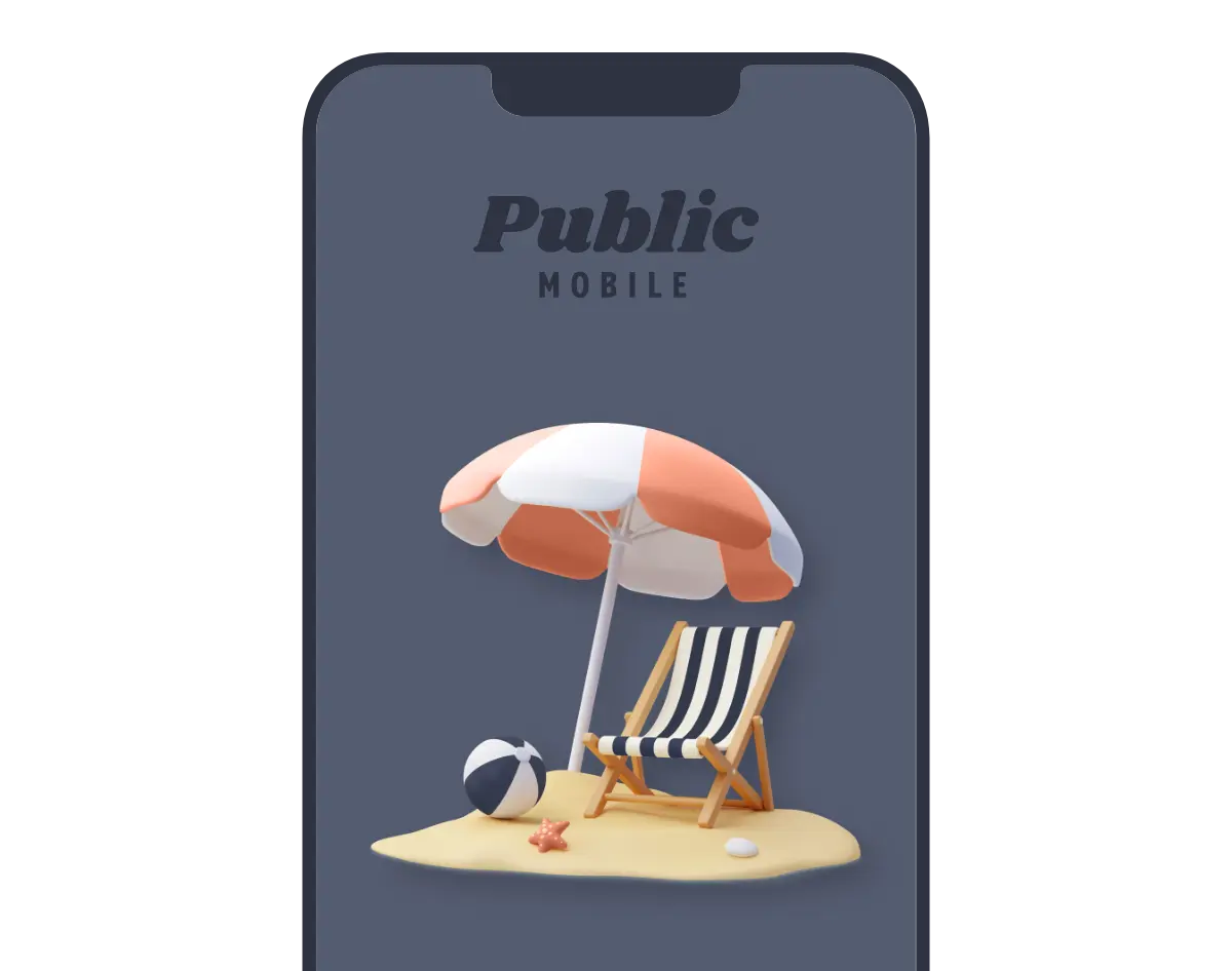 Public Movile Cell Phone with Umbrella and chair