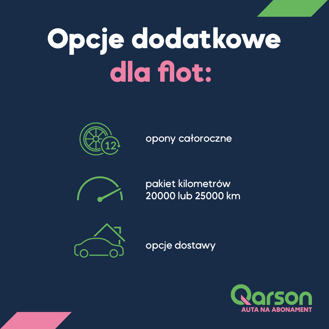 Opcje dodatkowe dla flot | Qarson.pl