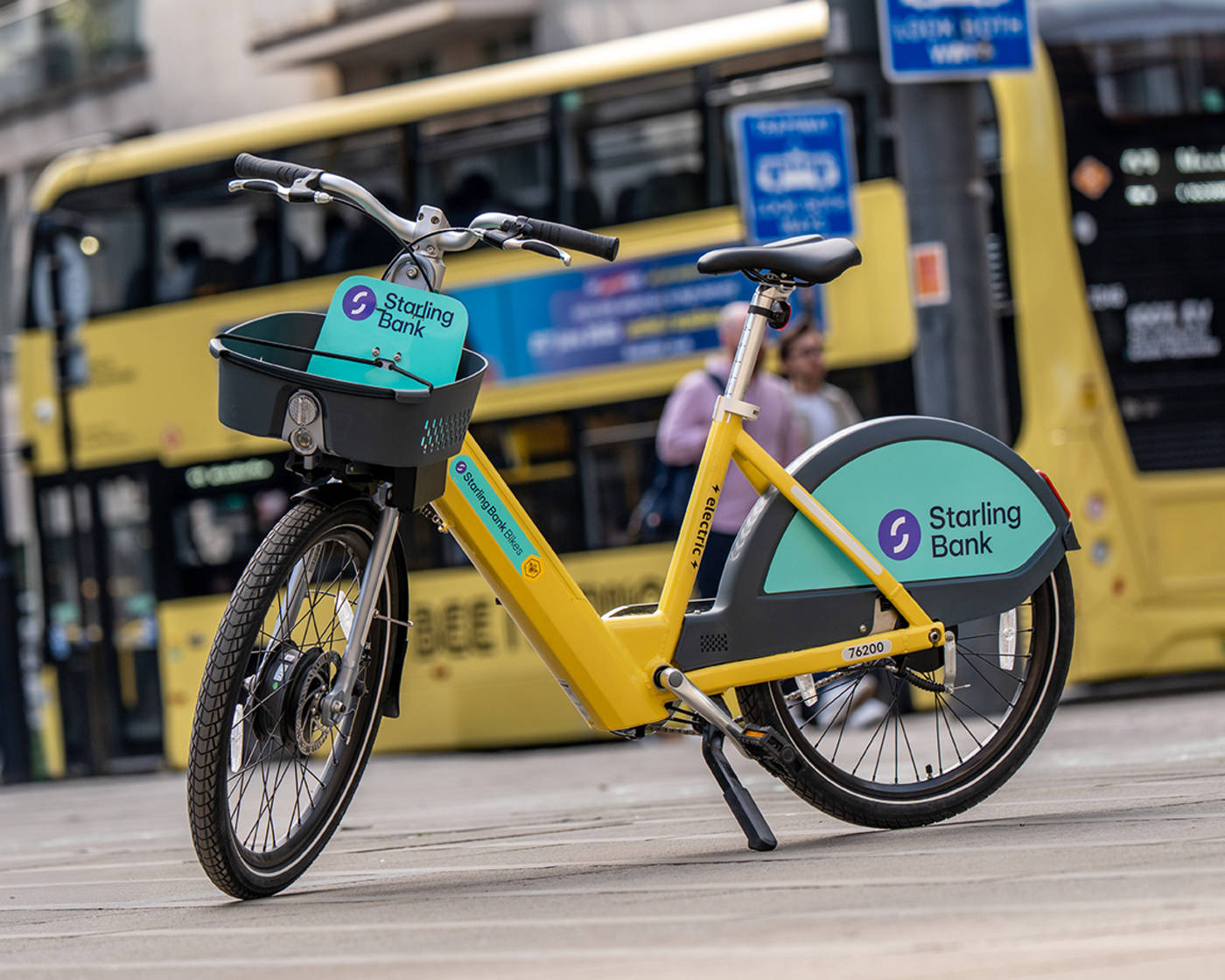 New ebike with a bee network bus behind