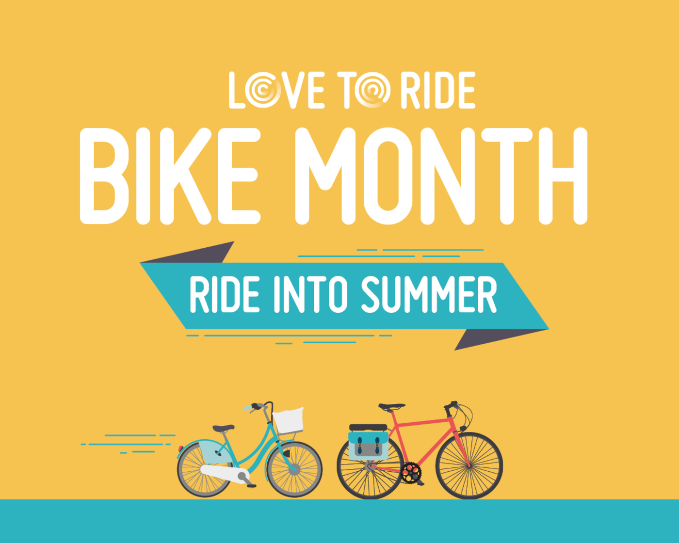 Love to ride logo and 'Bike Month' message