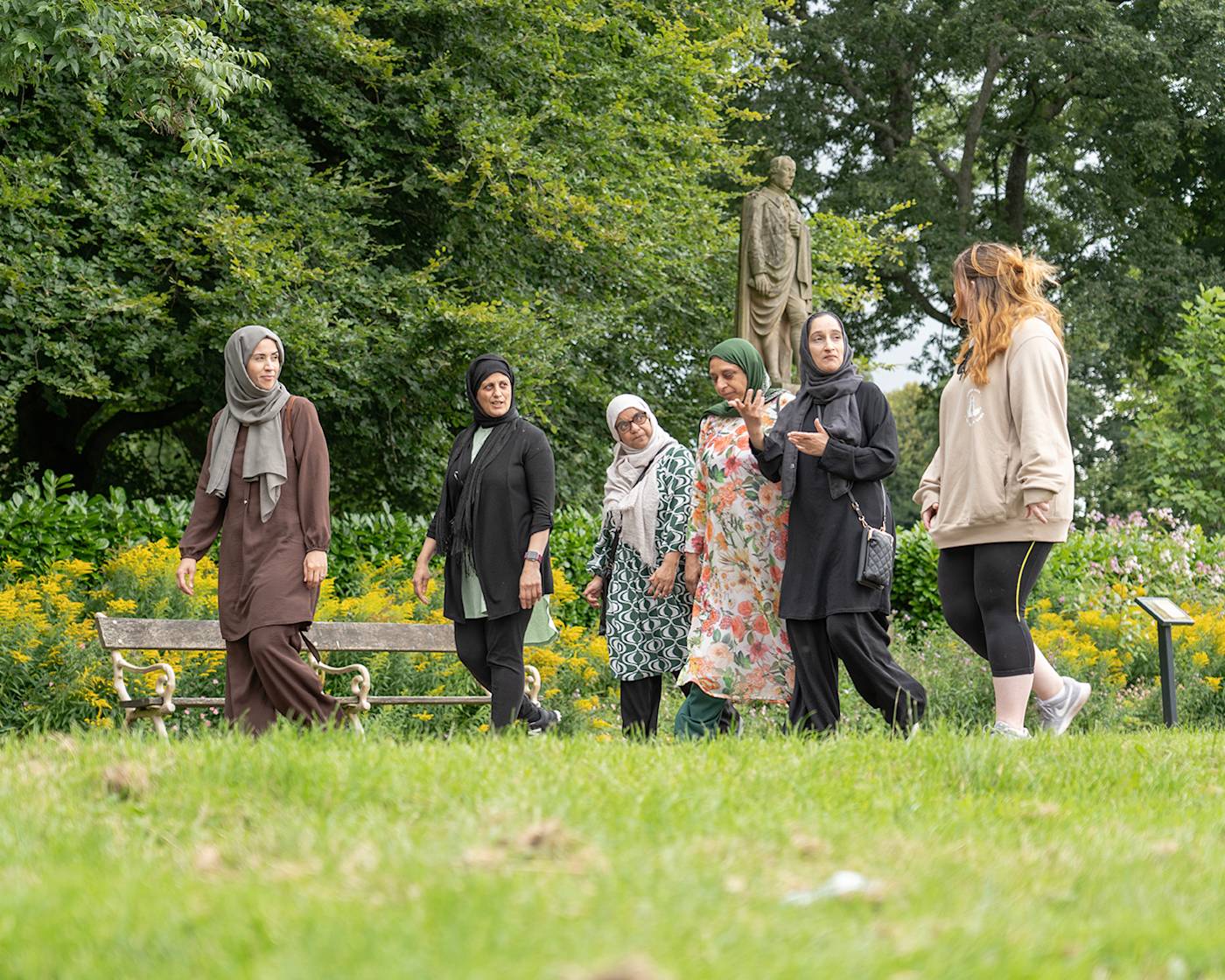 The Deaf Asian Womens Group in Bolton on a walk