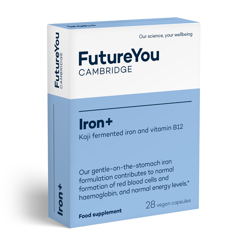 Iron+ With Vitamin B12 Supplements - Vegan-Friendly Iron Tablets For Energy - Natural Source From Fermented Organic Iron