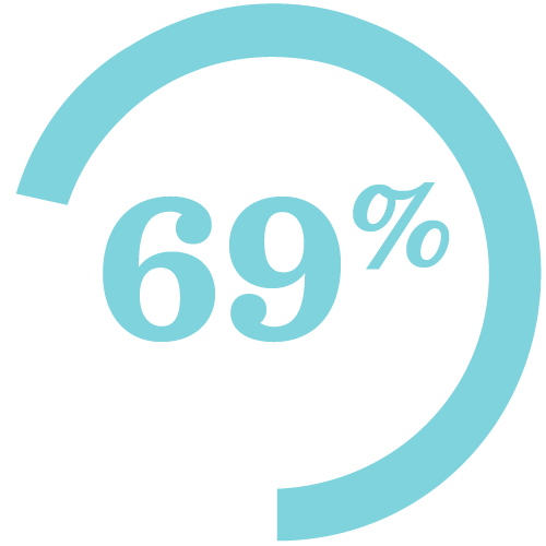 69% light blue ICON png