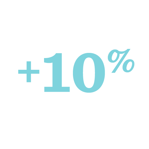10 Percent Increase Icon