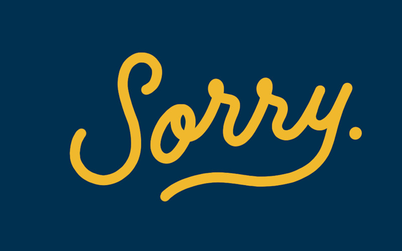 G sorry script lettering