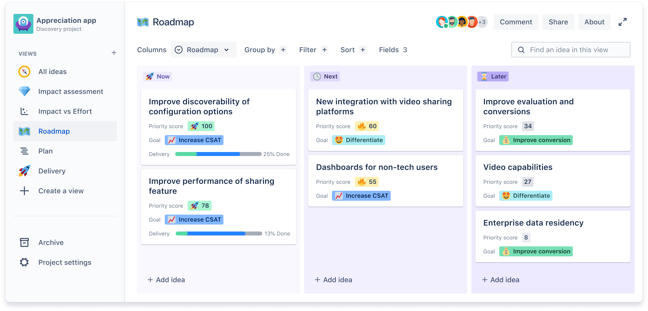 Jira Product Discovery screenshot.