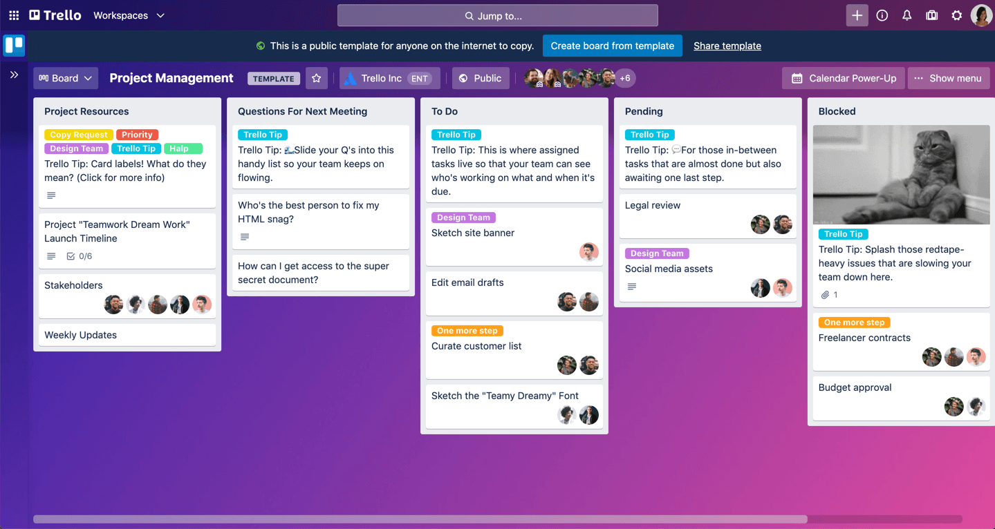 Preview of cards in Trello boards