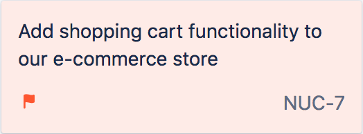 An issue in Jira with a flag