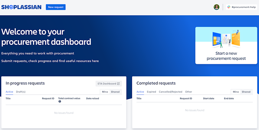 A preview of Shoplassian, Atlassian’s Procurement service desk