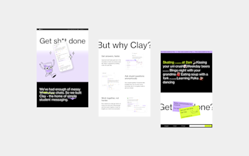 Visual Design Concept of the Clay Website - 2021
