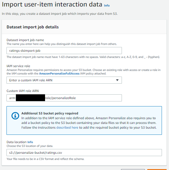 AWS Personalize - Dados de interação entre usuários e items. AWS Personalize - Dados de interação entre usuários e items.