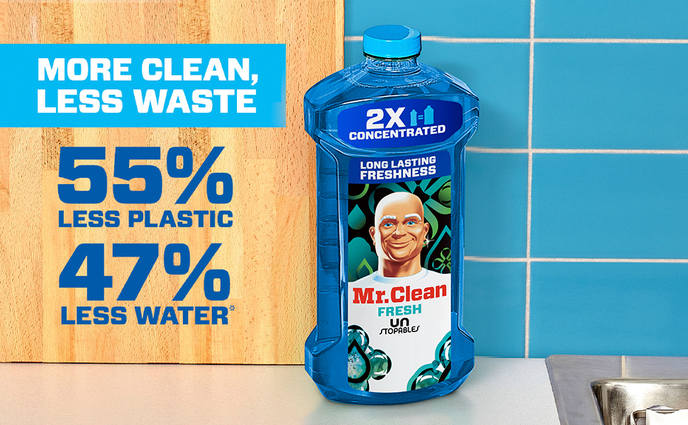 Multi-Surface Cleaner Unstopables Fresh - More Clean, Less Waste - Cuts Through 100% Of Dirt, Grease & Grime