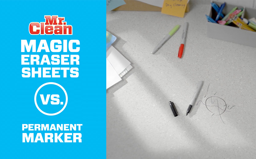 MrClean Magic Eraser Sheets vs Permanent Marker Video Thumbnail