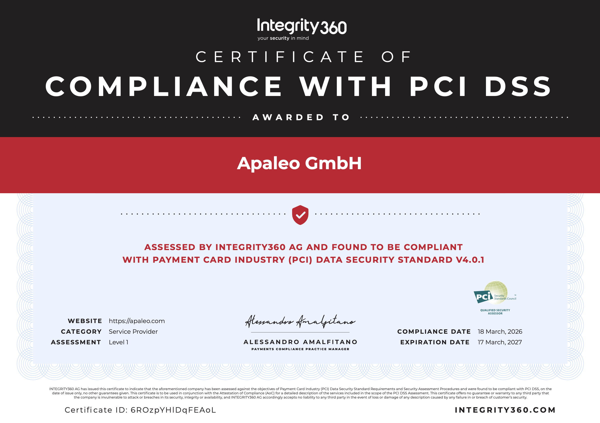 Compliance PCI DSS 2026