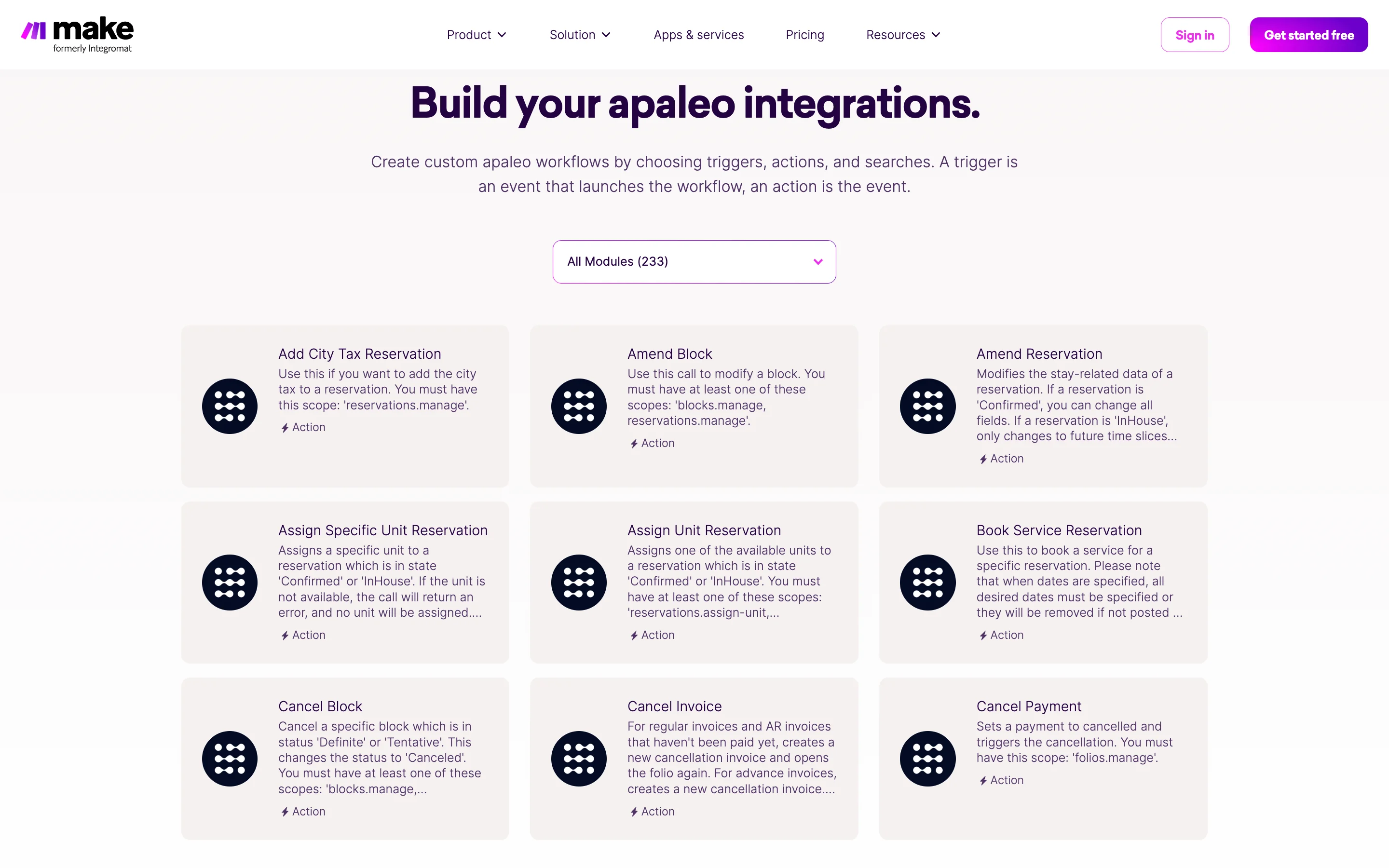 Apaleo PMS APIs