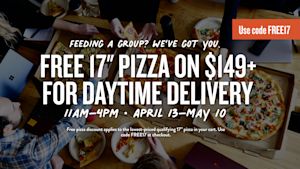 Large Order Delivery Deal! Daytime Delivery Now Seven Days a Week