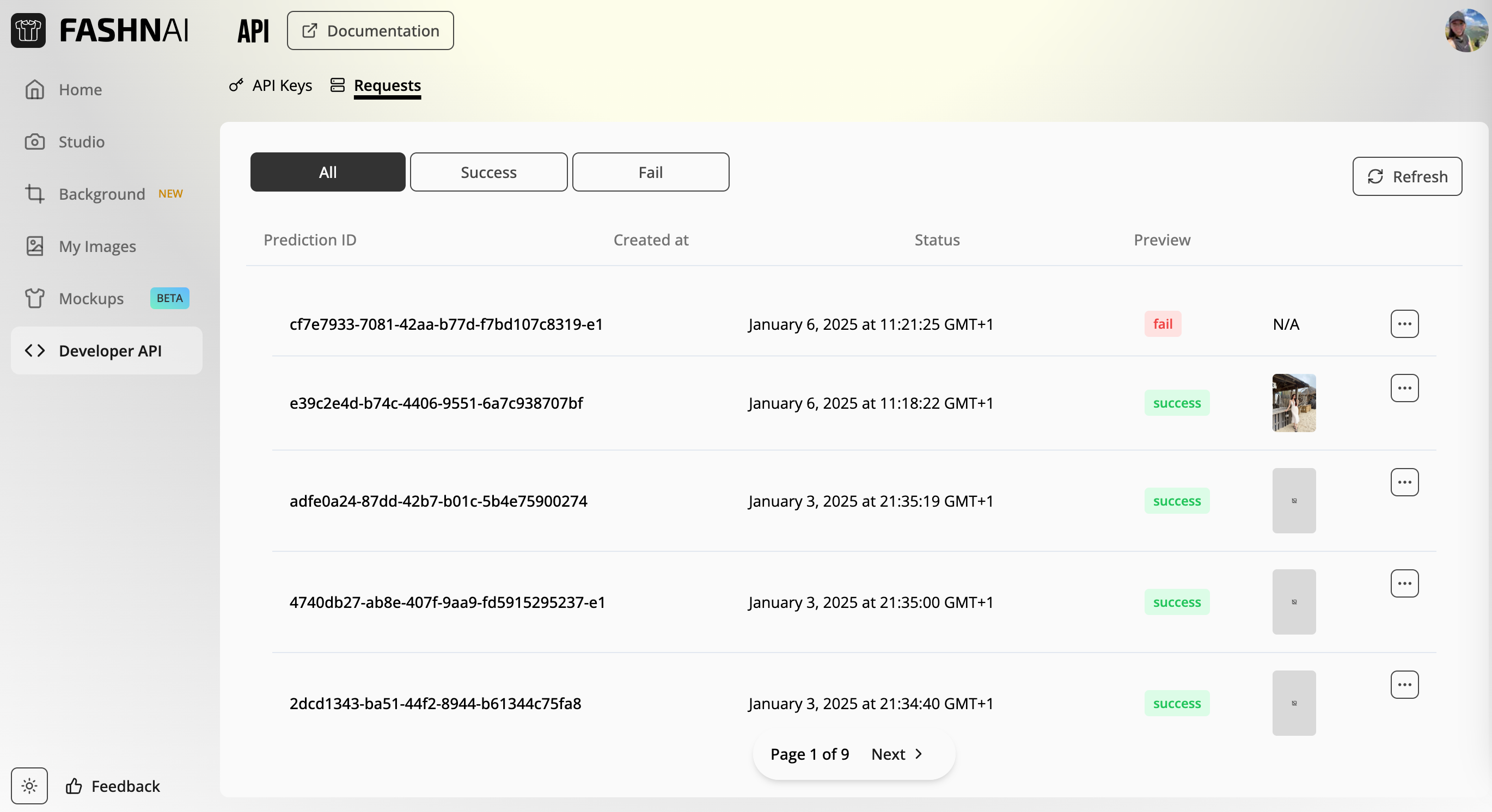 API requests