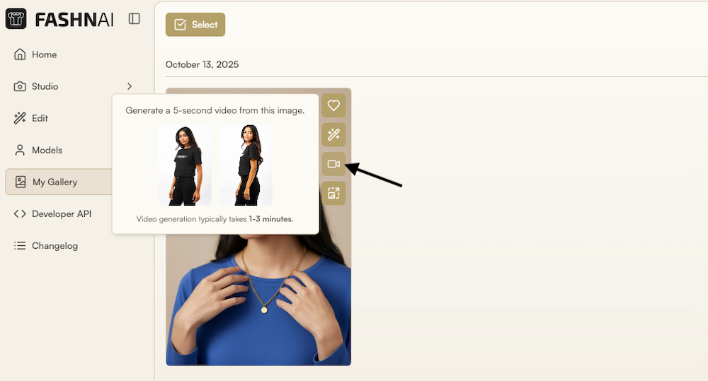 product to model create video