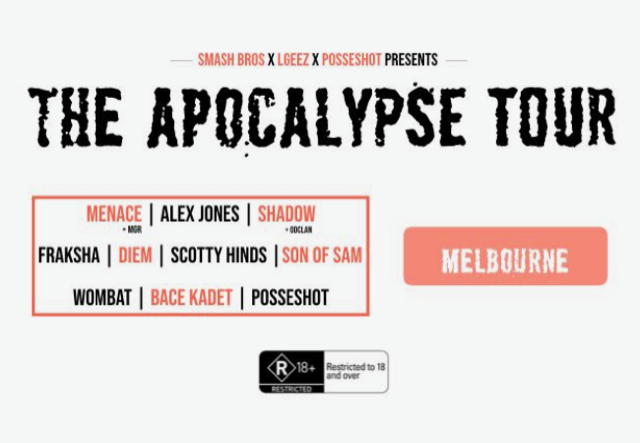 The Apocalypse Tour Melbourne