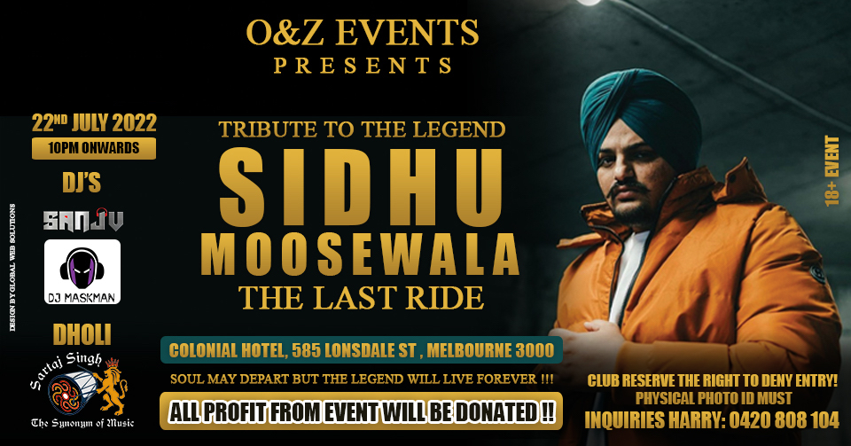 TRIBUTE TO LEGEND SIDHU MOOSEWALA