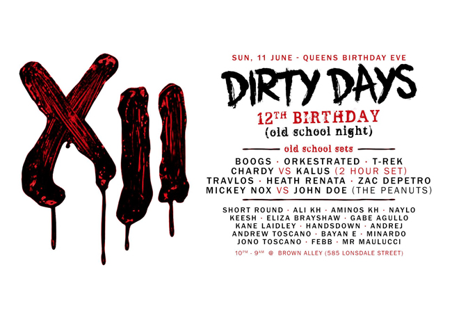 Dirty Days 12th Birthday