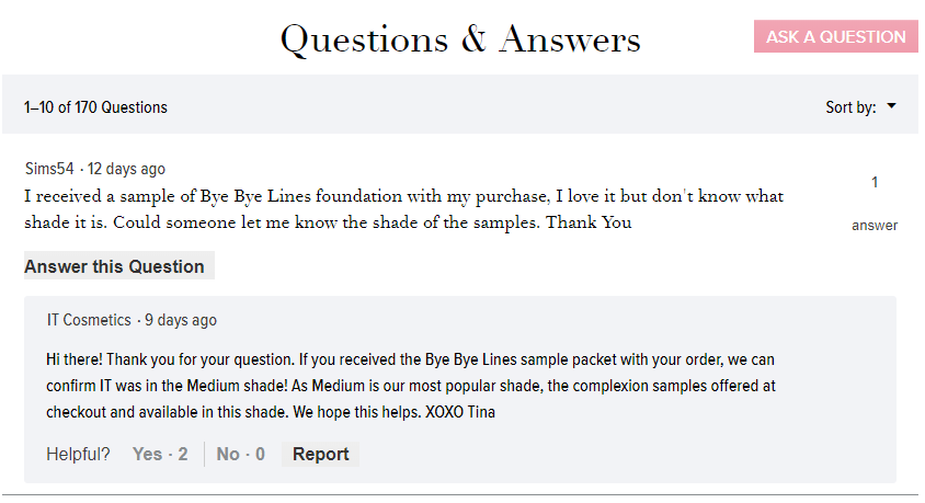 Q&A Opinew
