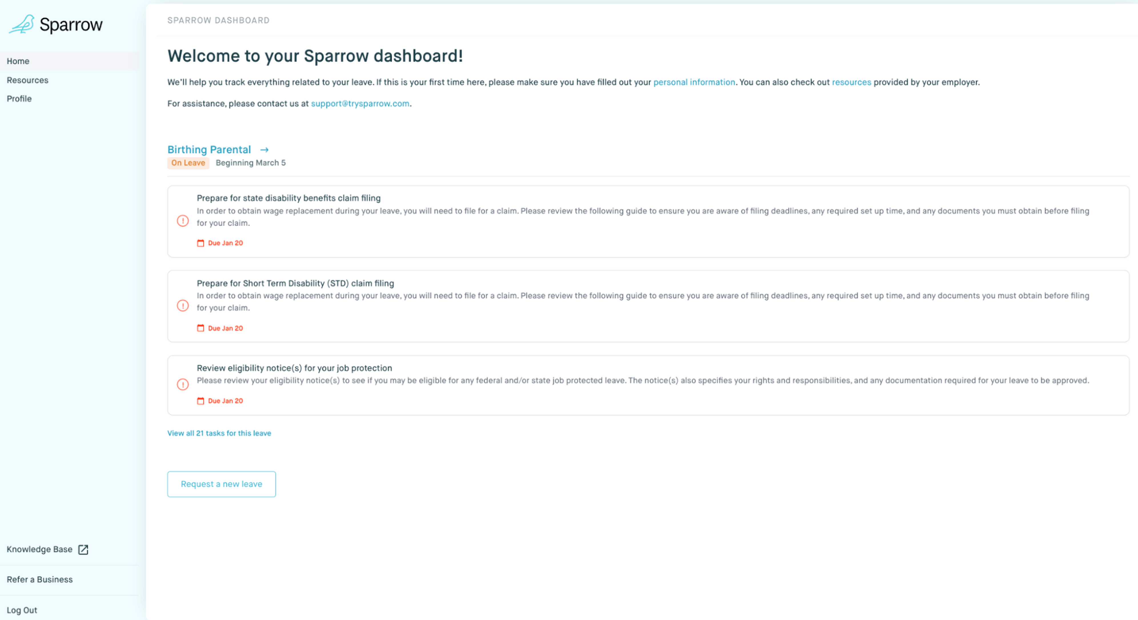 Dashboard-1 - Sparrow