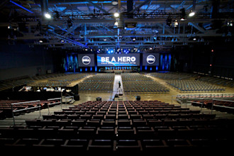 Risers in Exhibit Hall 5