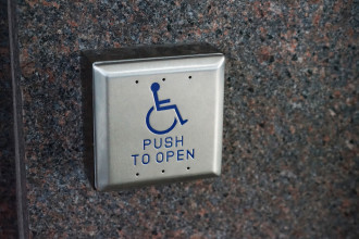 Accessible door button