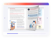 Content marketing flipbook graphical user interface