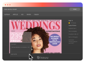 Collaborate view, planning and tools with wedding magazine example, graphical user interface