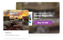 Sell your content with Issuu. Graphical user interface, digital sales with Glamp Magazine.
