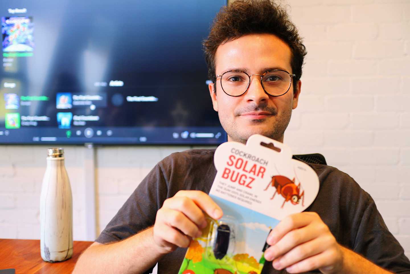 Kai, from our marketing team, with his prize.