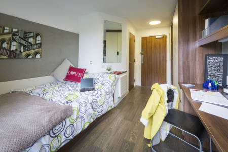 Bedroom at Beech Court student accommodation at University of Stirling